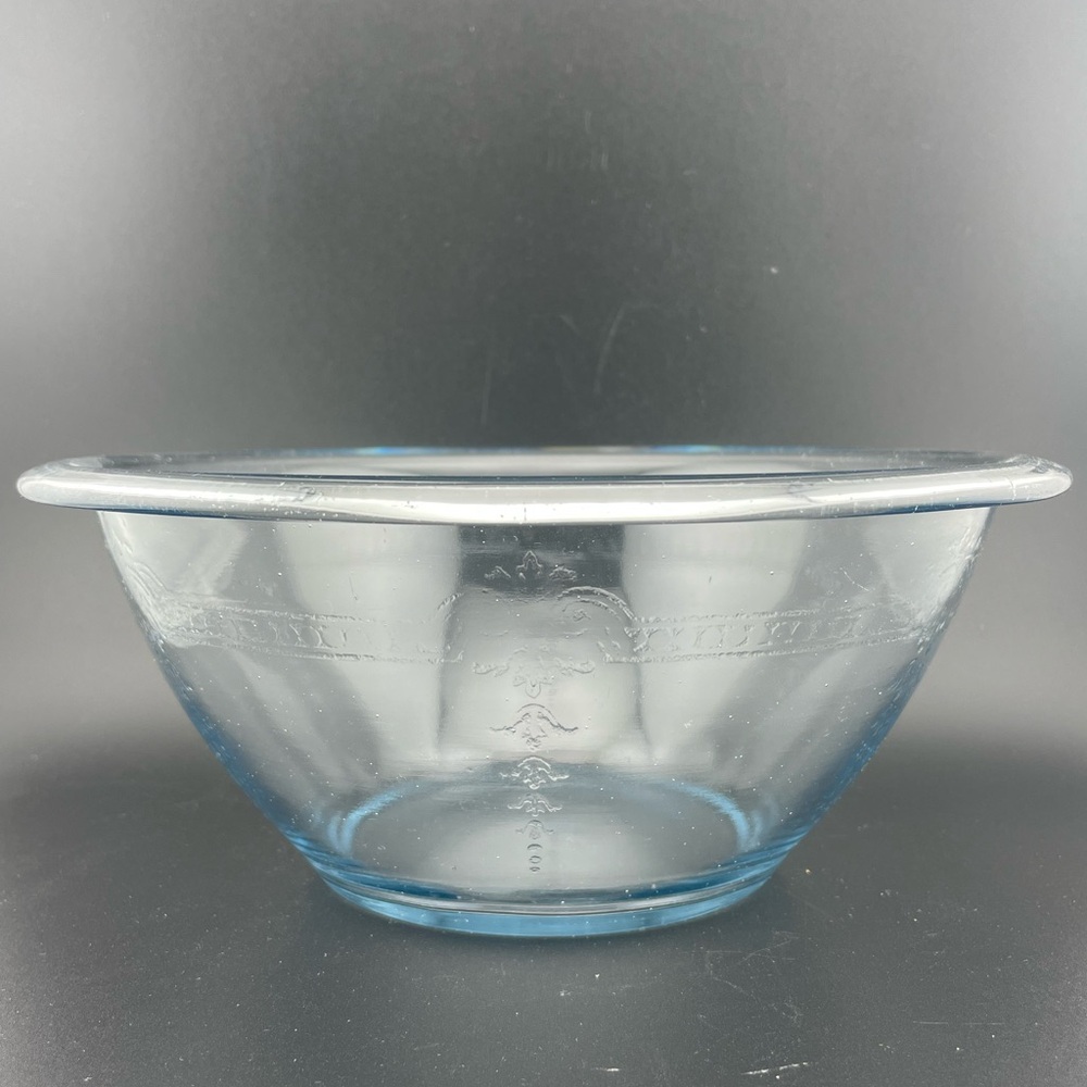 Vintage, Mixing Bowl, Sapphire Blue Philbe Pattern, Farmhouse Style by Fire King
